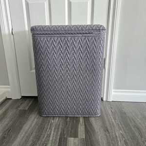 Vintage Lavender Redmon Woven Wicker Hamper With Lid